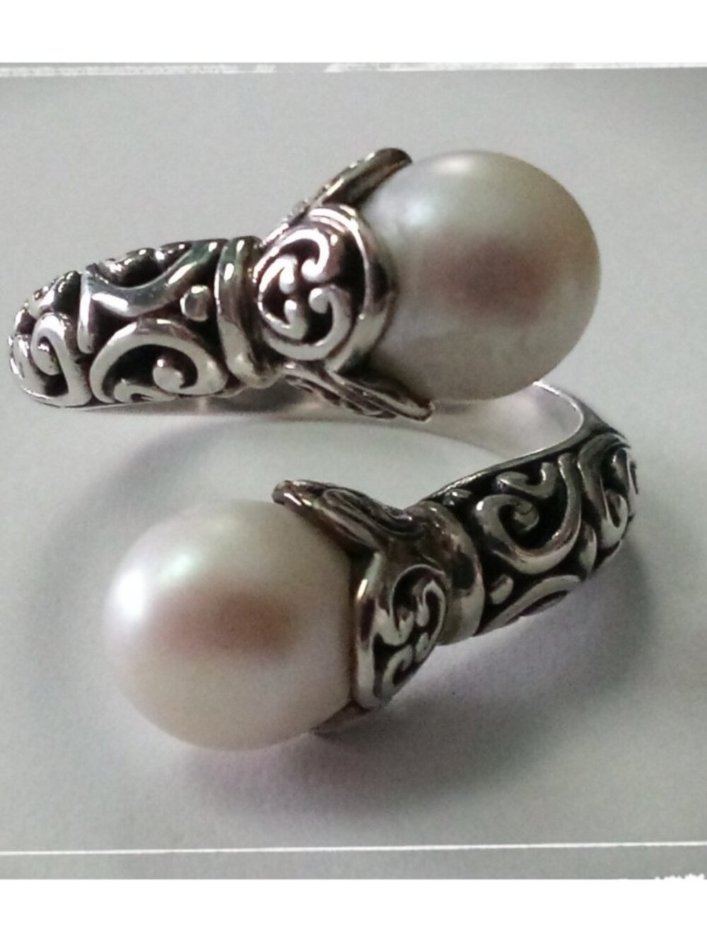 Samuel B Sterling Silver and Pearl Ring